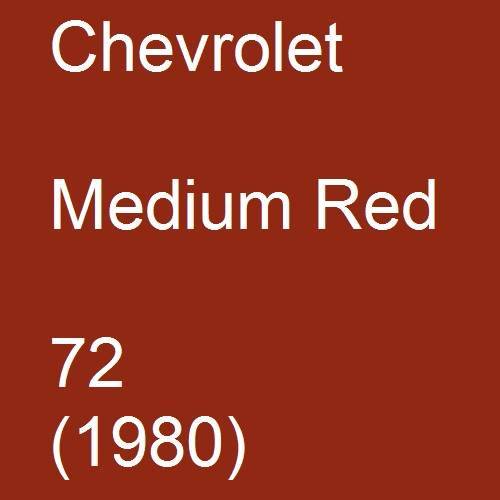 Chevrolet, Medium Red, 72 (1980).